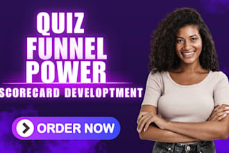 build scoreapp quiz funnel or scorecard for lead generation and setup automation