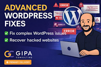 fix broken or hacked wordpress websites and critical issues