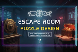 write the story and design puzzles for your escape room book, escape room puzzle