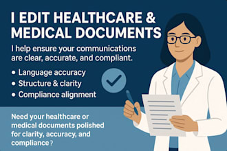 proofread and edit medical and healthcare documents