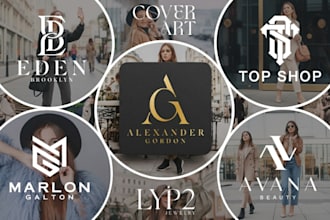 create luxury fashion and minimalist clothing brand logo design