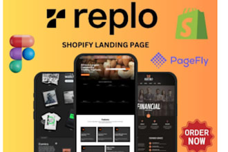 clone or design shopify product landing page using pagefly, gempages, replo