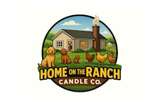 create awesome gorgeous candle and ranch logo design