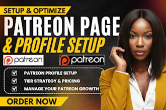 patreon setup, patreon page and profile, patreon optimization, patreon marketing