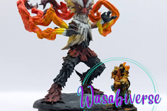 3d print and paint resin or plastic miniatures and models