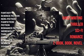write, edit, or rewrite a thriller, horror, or crime novel