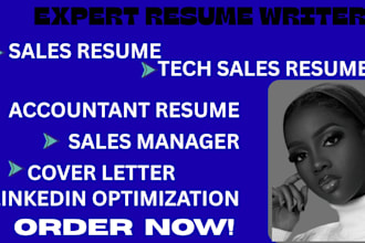 write ats sales and marketing resume, accounting cv, tech sales resume writing