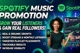 create and run effective pro campaign for spotify music promotion, spotify track