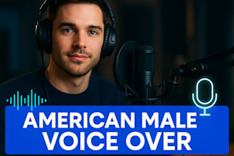 be your american male voice over artist for narration, ads