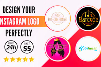design a custom instagram logo for highest quality