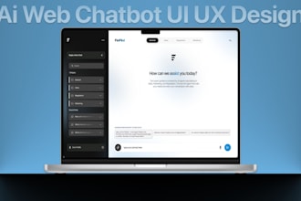 create ai chatbot web app UI UX design, mobile app UI UX design in figma