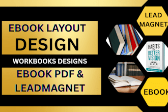 design professional pdf lead magnet,ebook designs,freebie workbook,checklist