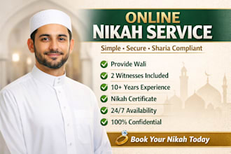 conduct online nikah with witnesses and certificate