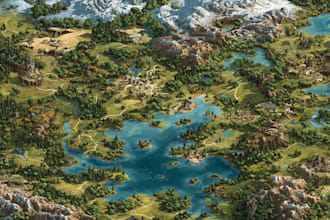 draw  your fantasy map illustration arts