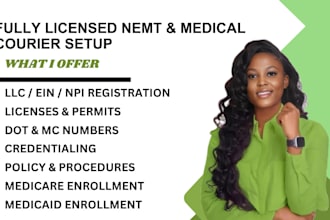 nemt and medical courier setup license permits npi medicaid credentialing dot mc