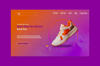 creative sport shoe hero banner design