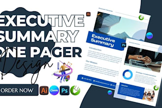 design executive summary one pager report investment teaser business flyer pitch