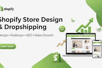 design or redesign your shopify fashion store, print on demand and kids store