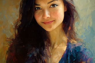 draw oil painting portrait and illustrations digitally