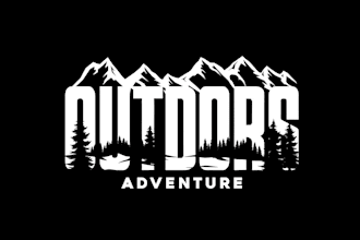 design unique outdoor logo for camping, wild, forest, hiking and adventure brand