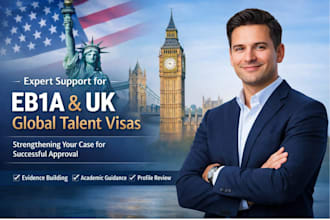 provide expert support and evidence for eb1a and UK global talent visa approval