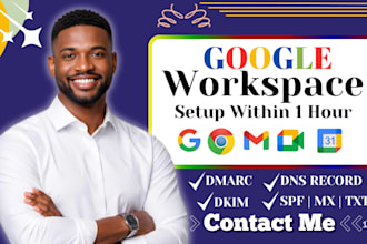 setup gmail google workspace g suite business email or fix email dns