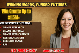 grant writing and application support for small businesses, startups nonprofits