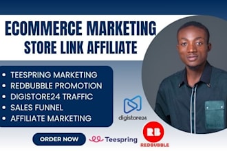 promote redbubble affiliate teespring link digistore traffic shop marketing