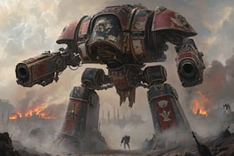 draw a warhammer illustration