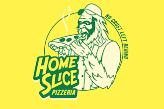 design hipster small town pizzeria revamping logo
