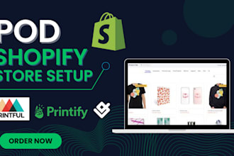 build pod shopify branded dropshipping shopify website