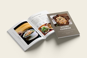 design professional restaurant menu and cookbook layout with modern style