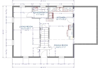 draw detailed residential 2d floor plans