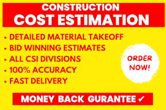 detailed plumbing takeoff boq and cost estimation for all type of projects
