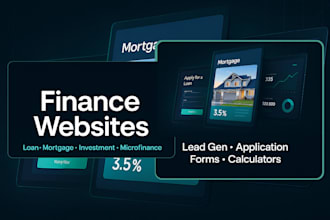 design lead gen loan website mortgage and finance sites with application forms