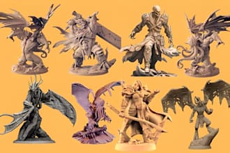 3d character, miniatures and warhammer 3d figurine table top dnd 3d model