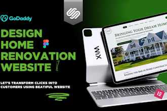 design home renovation website, home improvement, construction website