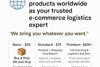 buy , check  and ship your products from anywhere to your doorstep