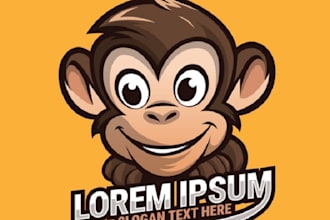 do wonderful monkey mascot logo design with unlimited review