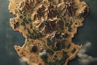 fantasy map design vector map world map fantasy map maker map illustration
