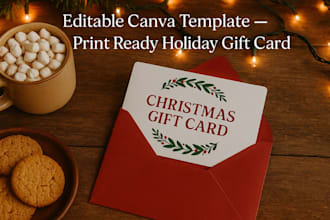 design christmas and halloween gift card vouchers editable and printable