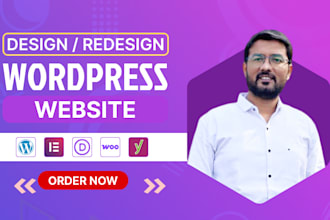 design a wordpress website with elementor