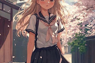 draw cool anime, illustration anime art in retro anime style
