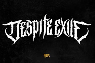 make a jagged brutal deathcore logo