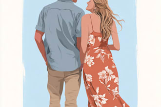 paint custom couple portrait