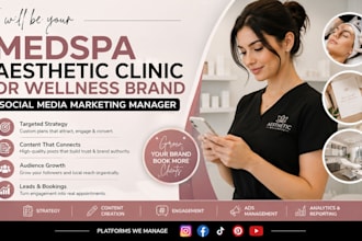 be your medspa aesthetic clinic or wellness brand social media marketing manager