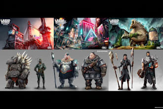 draw stylized character, game character, realistic character