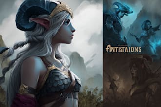 paint semi realistic fantasy art
