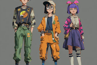 create unique human and cartoon mascot