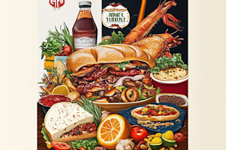 deliciously designed food posters that make mouths water